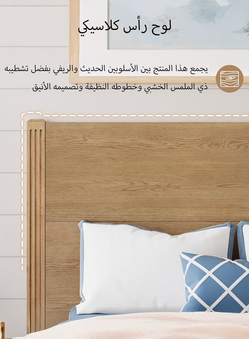 Yanara Solid Wood Platform with Headboard, Bed Frame Queen Size, No Box Spring Needed, Non-Slip Without Noise, Easy Assembly, 160cm*200cm - Image 5